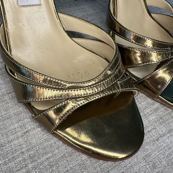 Jimmy Choo Dark Gold Strappy Heels - Picture 3 of 7